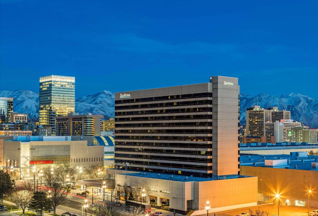 Radisson Hotel and Salt Lake City Skyline